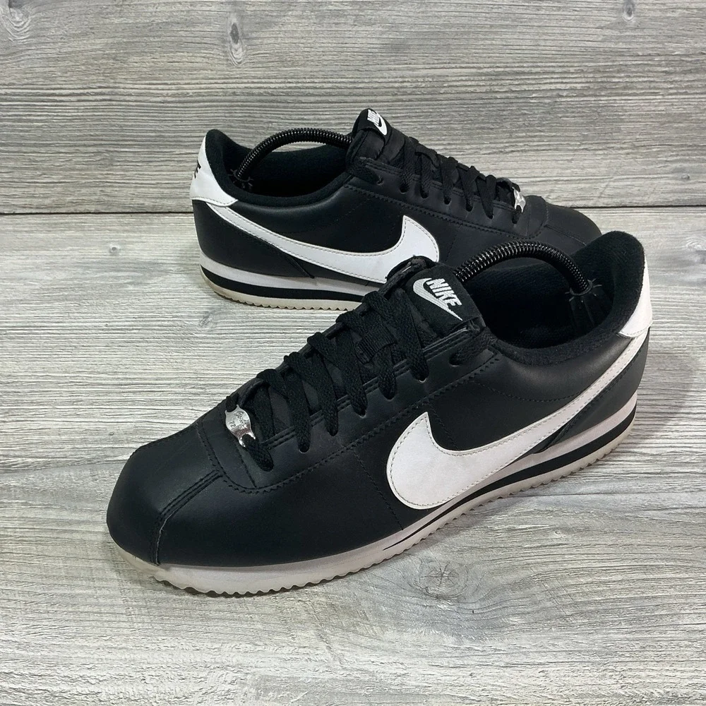Nike Cortez '72 OG Black White Leather Shoes Sneakers 819719-012 Men's Size 10